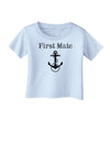 Ship First Mate Nautical Anchor Boating Infant T-Shirt-Infant T-Shirt-TooLoud-Light-Blue-06-Months-Davson Sales