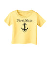 Ship First Mate Nautical Anchor Boating Infant T-Shirt-Infant T-Shirt-TooLoud-Daffodil-Yellow-06-Months-Davson Sales