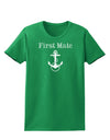 Ship First Mate Nautical Anchor Boating Womens Dark T-Shirt-TooLoud-Kelly-Green-X-Small-Davson Sales