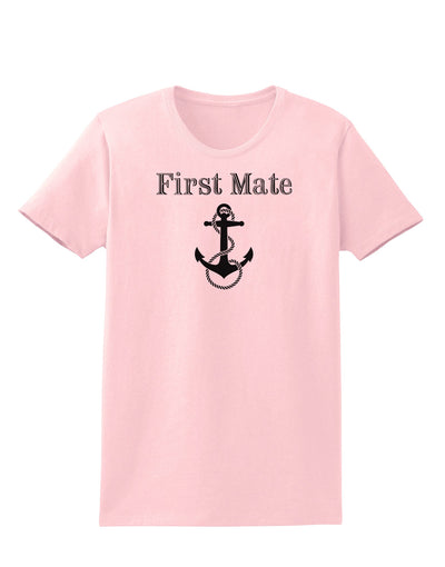 Ship First Mate Nautical Anchor Boating Womens T-Shirt-Womens T-Shirt-TooLoud-PalePink-X-Small-Davson Sales