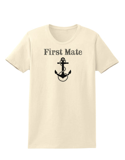 Ship First Mate Nautical Anchor Boating Womens T-Shirt-Womens T-Shirt-TooLoud-Natural-X-Small-Davson Sales