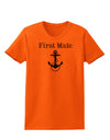 Ship First Mate Nautical Anchor Boating Womens T-Shirt-Womens T-Shirt-TooLoud-Orange-X-Small-Davson Sales