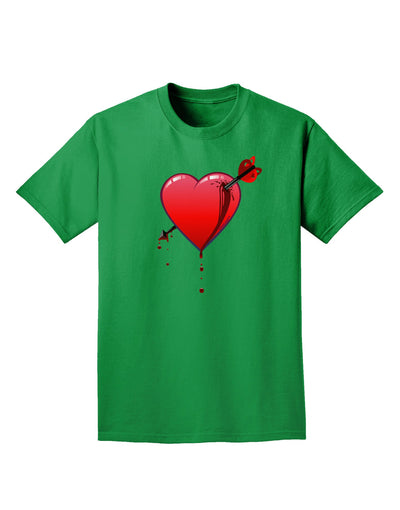 Shot Through the Heart Bleeding Adult Dark T-Shirt-Mens T-Shirt-TooLoud-Kelly-Green-Small-Davson Sales