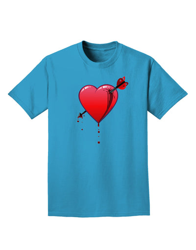 Shot Through the Heart Bleeding Adult Dark T-Shirt-Mens T-Shirt-TooLoud-Turquoise-Small-Davson Sales