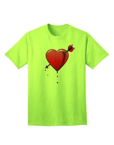 Shot Through the Heart Bleeding Adult T-Shirt-Mens T-Shirt-TooLoud-Neon-Green-Small-Davson Sales