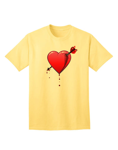 Shot Through the Heart Bleeding Adult T-Shirt-Mens T-Shirt-TooLoud-Yellow-Small-Davson Sales