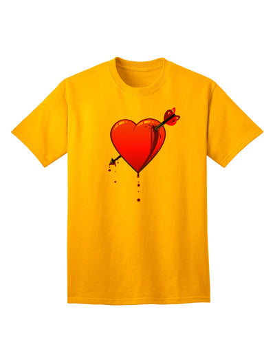 Shot Through the Heart Bleeding Adult T-Shirt-Mens T-Shirt-TooLoud-Gold-Small-Davson Sales