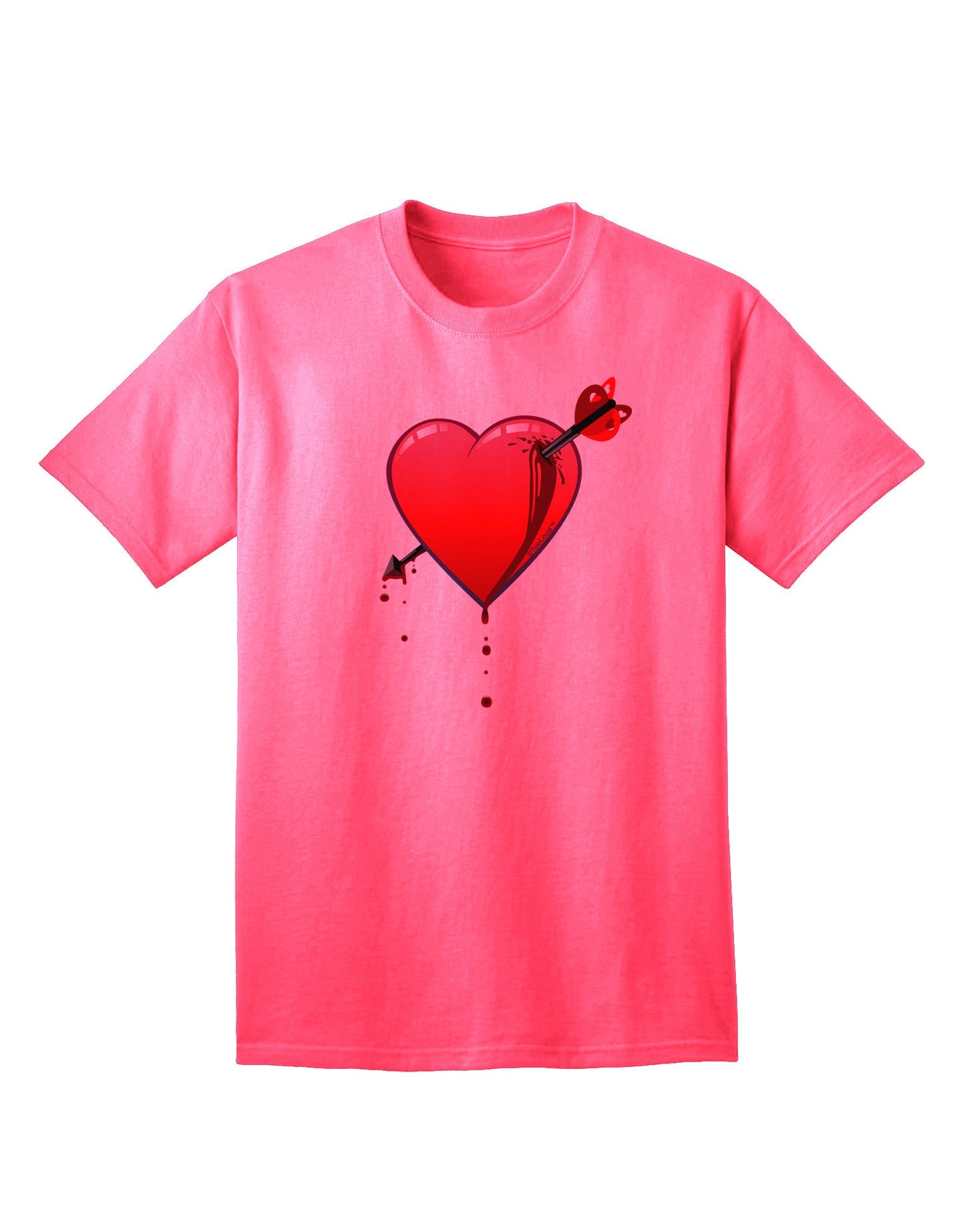 Shot Through the Heart Bleeding Adult T-Shirt-Mens T-Shirt-TooLoud-Neon-Pink-Small-Davson Sales
