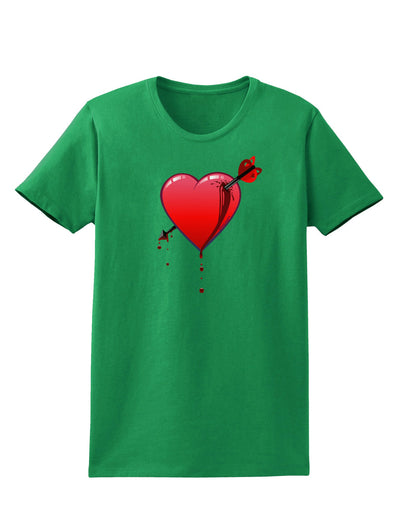 Shot Through the Heart Bleeding Womens Dark T-Shirt-TooLoud-Kelly-Green-X-Small-Davson Sales