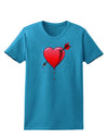 Shot Through the Heart Bleeding Womens Dark T-Shirt-TooLoud-Turquoise-X-Small-Davson Sales