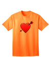 Shot Through the Heart Cute Adult T-Shirt-Mens T-Shirt-TooLoud-Neon-Orange-Small-Davson Sales