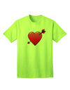 Shot Through the Heart Cute Adult T-Shirt-Mens T-Shirt-TooLoud-Neon-Green-Small-Davson Sales