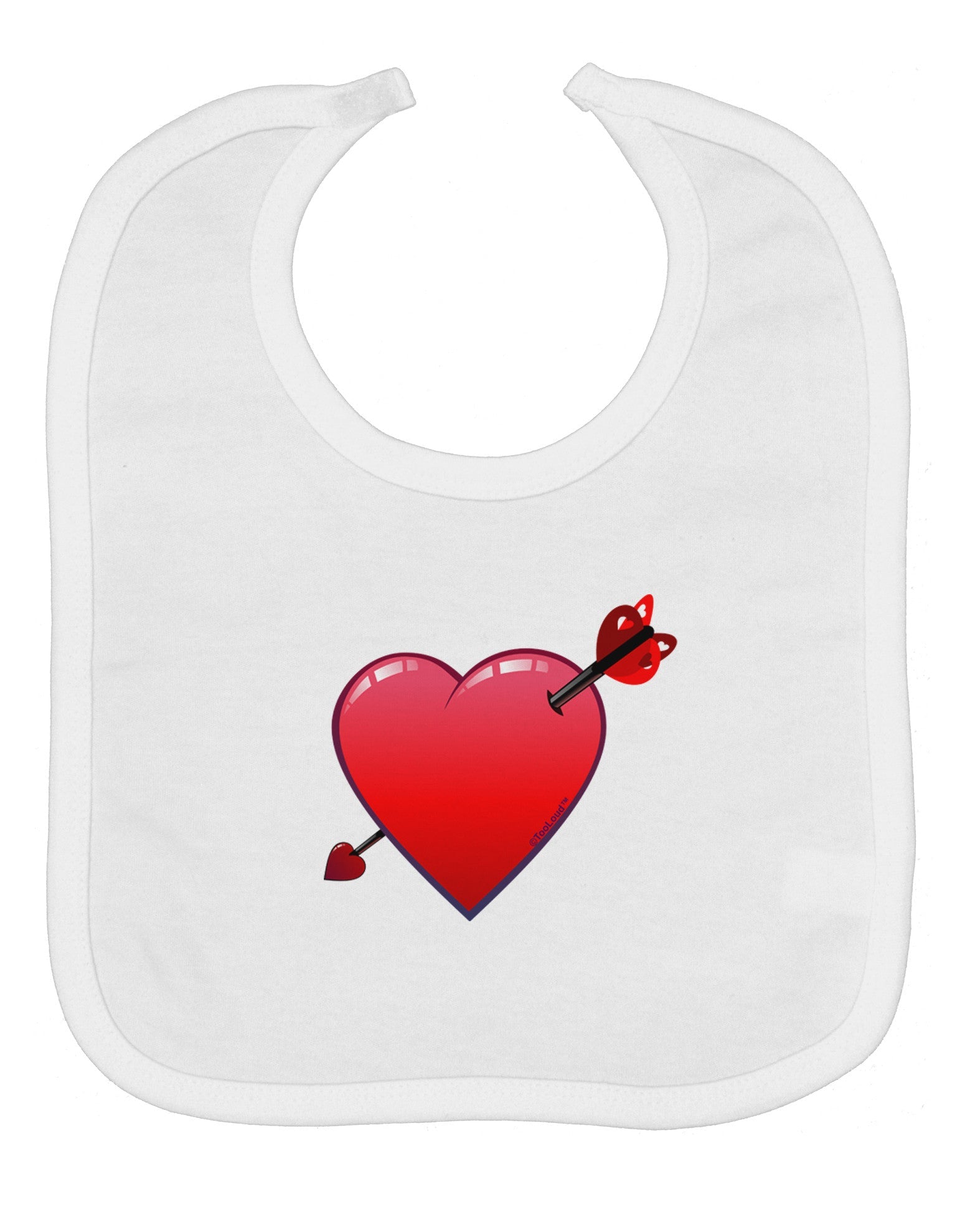 Shot Through the Heart Cute Baby Bib by