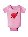 Shot Through the Heart Cute Baby Romper Bodysuit by-Baby Romper-TooLoud-Pink-06-Months-Davson Sales