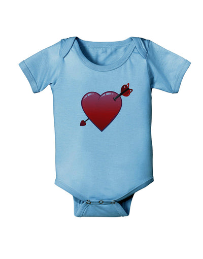 Shot Through the Heart Cute Baby Romper Bodysuit by-Baby Romper-TooLoud-LightBlue-06-Months-Davson Sales