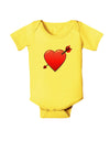 Shot Through the Heart Cute Baby Romper Bodysuit by-Baby Romper-TooLoud-Yellow-06-Months-Davson Sales