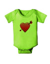 Shot Through the Heart Cute Baby Romper Bodysuit by-Baby Romper-TooLoud-Lime-06-Months-Davson Sales