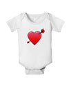 Shot Through the Heart Cute Baby Romper Bodysuit by-Baby Romper-TooLoud-White-06-Months-Davson Sales