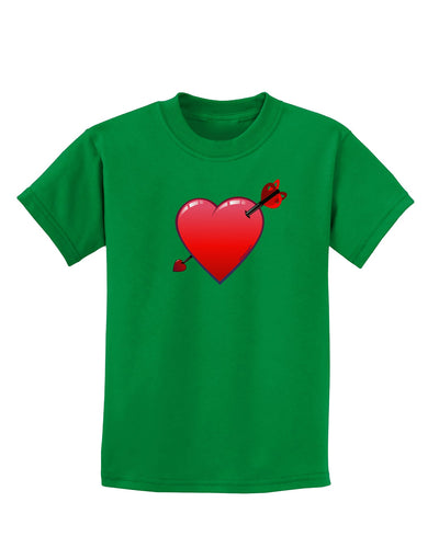 Shot Through the Heart Cute Childrens Dark T-Shirt-Childrens T-Shirt-TooLoud-Kelly-Green-X-Small-Davson Sales