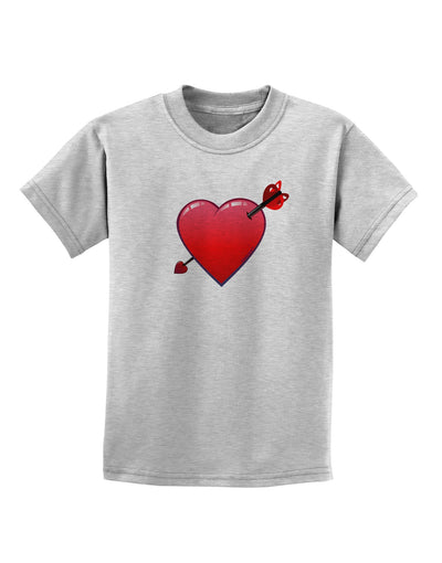 Shot Through the Heart Cute Childrens T-Shirt-Childrens T-Shirt-TooLoud-AshGray-X-Small-Davson Sales