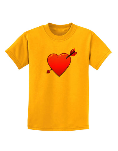 Shot Through the Heart Cute Childrens T-Shirt-Childrens T-Shirt-TooLoud-Gold-X-Small-Davson Sales