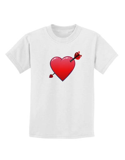 Shot Through the Heart Cute Childrens T-Shirt-Childrens T-Shirt-TooLoud-White-X-Small-Davson Sales