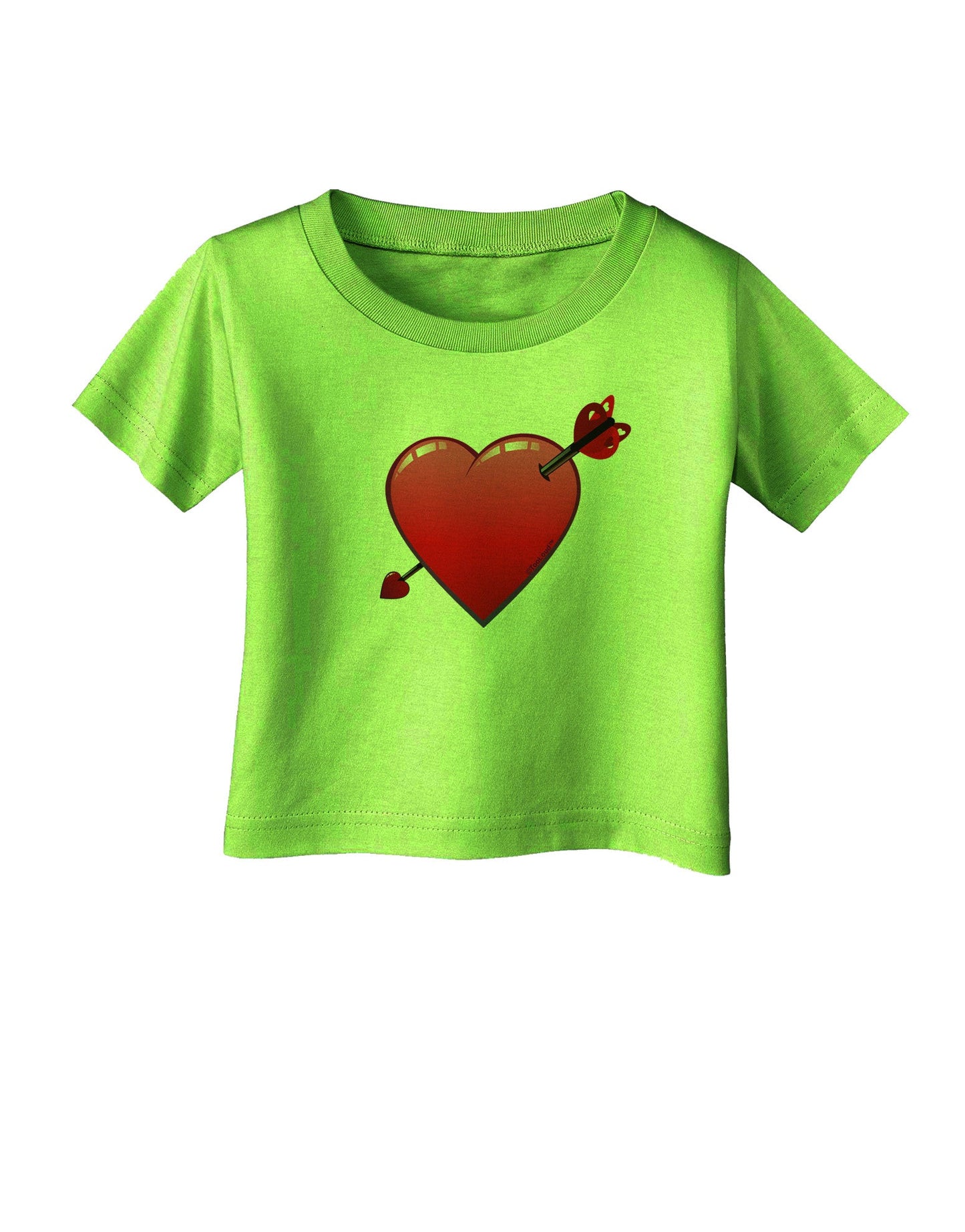 Shot Through the Heart Cute Infant T-Shirt-Infant T-Shirt-TooLoud-Lime-Green-06-Months-Davson Sales