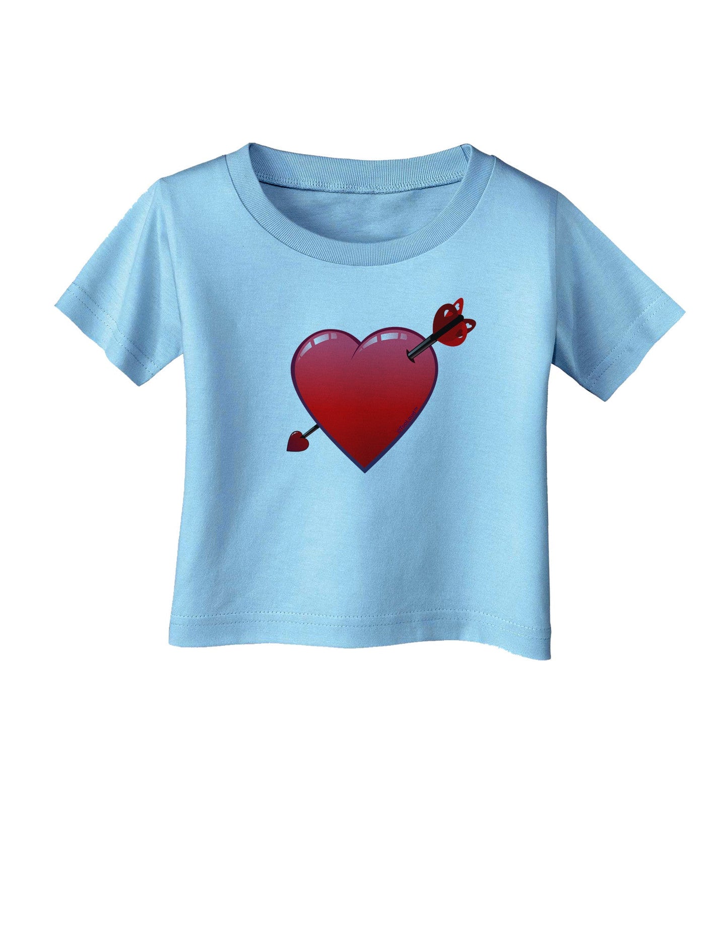 Shot Through the Heart Cute Infant T-Shirt-Infant T-Shirt-TooLoud-Aquatic-Blue-06-Months-Davson Sales