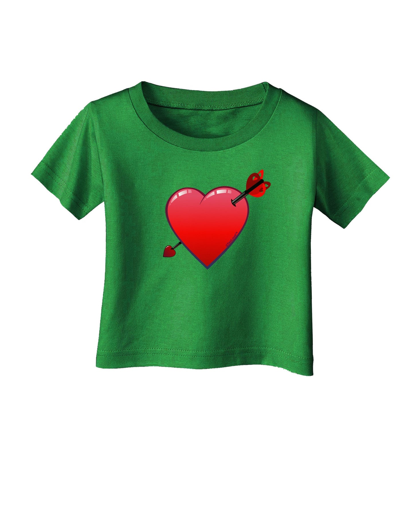 Shot Through the Heart Cute Infant T-Shirt Dark by-Infant T-Shirt-TooLoud-Clover-Green-06-Months-Davson Sales