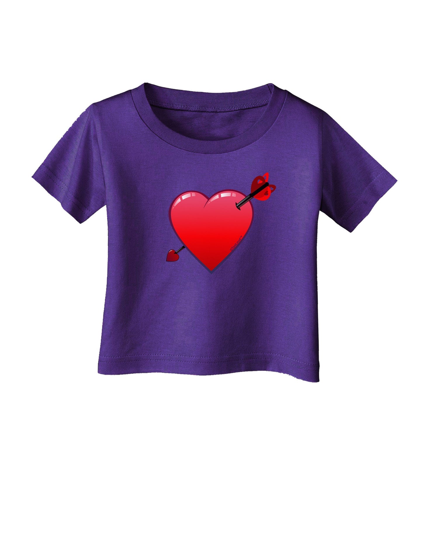 Shot Through the Heart Cute Infant T-Shirt Dark by-Infant T-Shirt-TooLoud-Purple-06-Months-Davson Sales