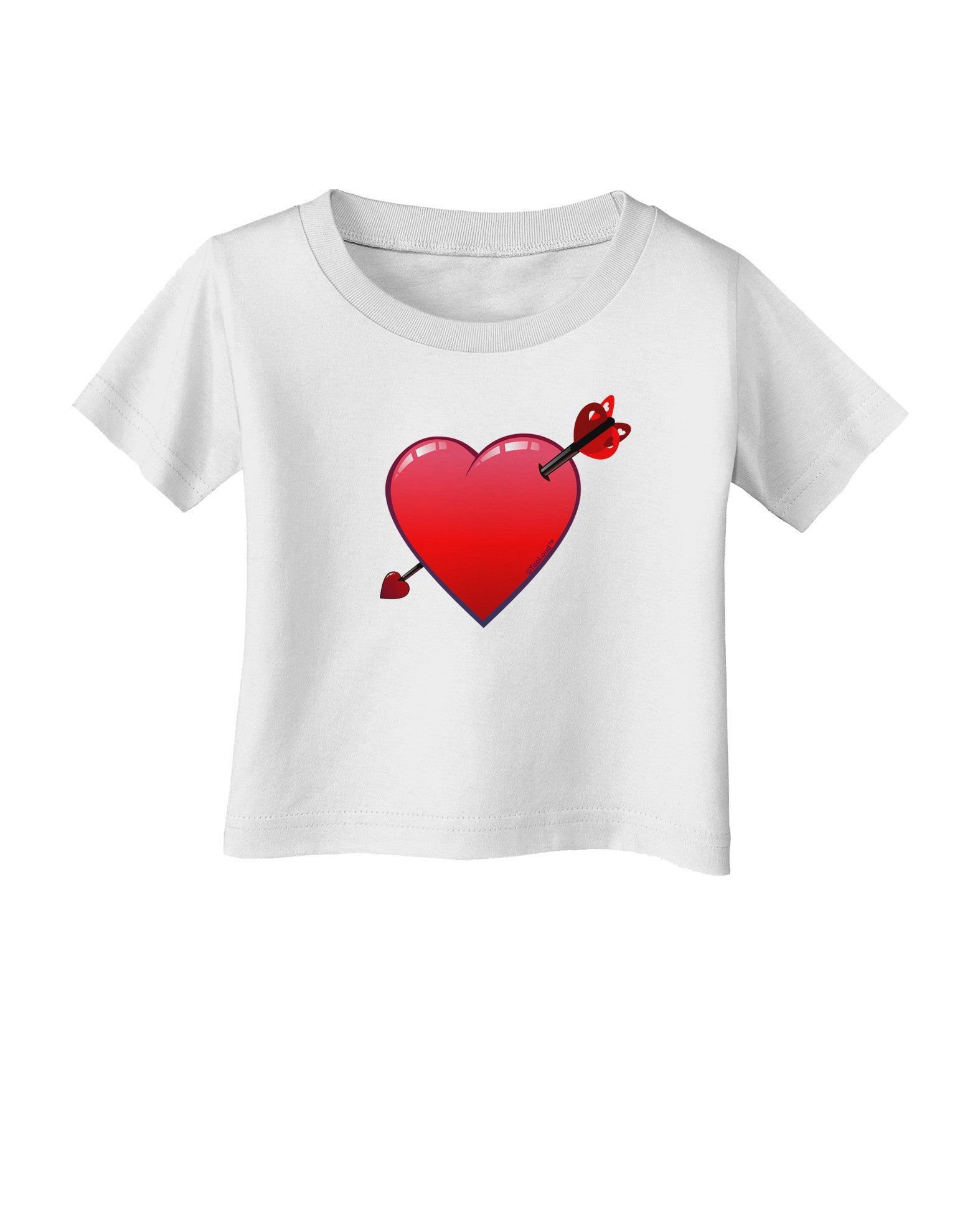 Shot Through the Heart Cute Infant T-Shirt-Infant T-Shirt-TooLoud-White-06-Months-Davson Sales