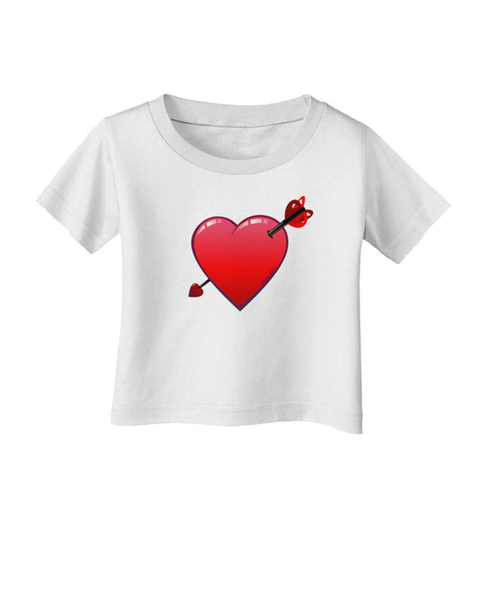 Shot Through the Heart Cute Infant T-Shirt-Infant T-Shirt-TooLoud-White-06-Months-Davson Sales