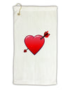 Shot Through the Heart Cute Micro Terry Gromet Golf Towel 16 x 25 inch by TooLoud-Golf Towel-TooLoud-White-Davson Sales