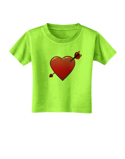 Shot Through the Heart Cute Toddler T-Shirt-Toddler T-Shirt-TooLoud-Lime-Green-2T-Davson Sales