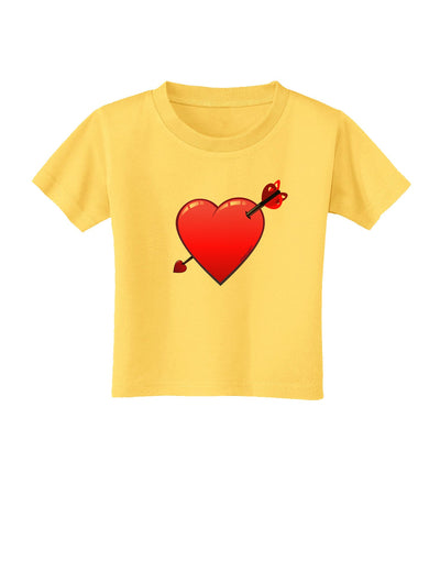 Shot Through the Heart Cute Toddler T-Shirt-Toddler T-Shirt-TooLoud-Yellow-2T-Davson Sales