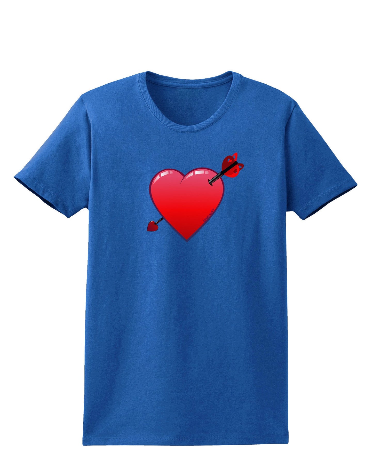 Shot Through the Heart Cute Womens Dark T-Shirt-TooLoud-Royal-Blue-X-Small-Davson Sales