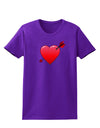 Shot Through the Heart Cute Womens Dark T-Shirt-TooLoud-Purple-X-Small-Davson Sales