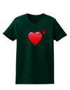 Shot Through the Heart Cute Womens Dark T-Shirt-TooLoud-Forest-Green-Small-Davson Sales