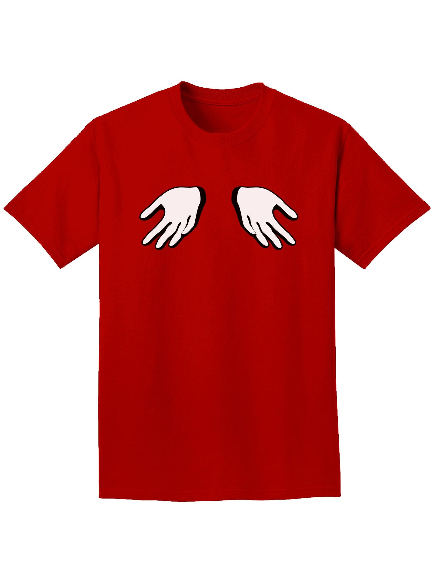 Shrugging Hands Adult Dark T-Shirt-Mens T-Shirt-TooLoud-Red-Small-Davson Sales