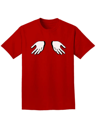 Shrugging Hands Adult Dark T-Shirt-Mens T-Shirt-TooLoud-Red-Small-Davson Sales