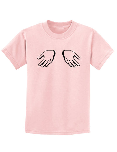 Shrugging Hands Childrens T-Shirt-Childrens T-Shirt-TooLoud-PalePink-X-Small-Davson Sales