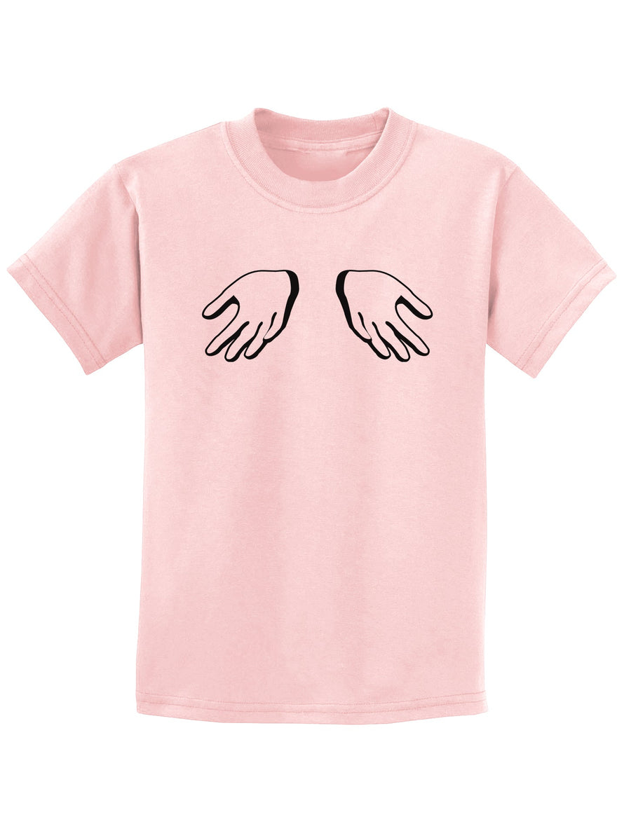 Shrugging Hands Childrens T-Shirt-Childrens T-Shirt-TooLoud-White-X-Small-Davson Sales