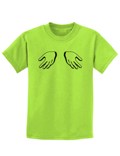 Shrugging Hands Childrens T-Shirt-Childrens T-Shirt-TooLoud-Lime-Green-X-Small-Davson Sales