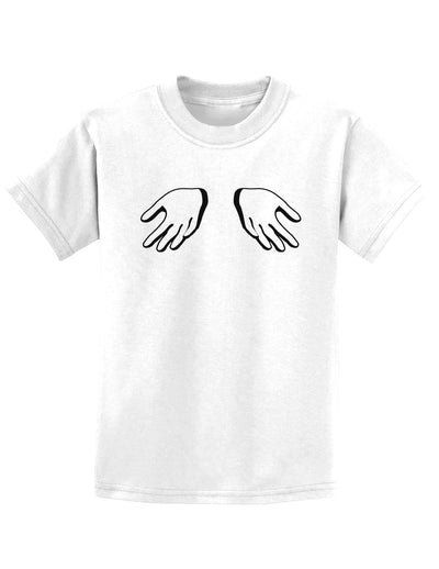 Shrugging Hands Childrens T-Shirt-Childrens T-Shirt-TooLoud-White-X-Small-Davson Sales