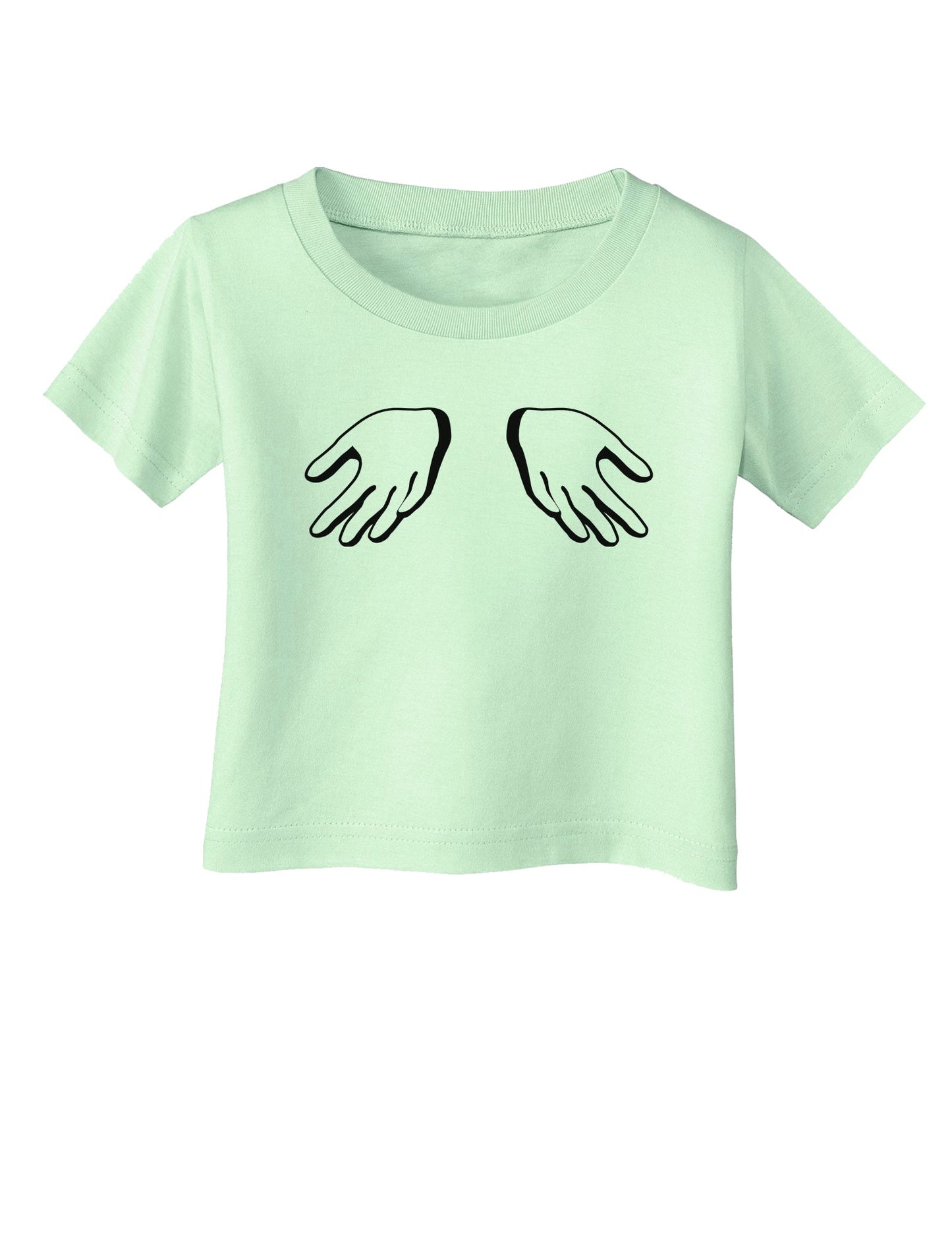 Shrugging Hands Infant T-Shirt-Infant T-Shirt-TooLoud-Light-Green-06-Months-Davson Sales