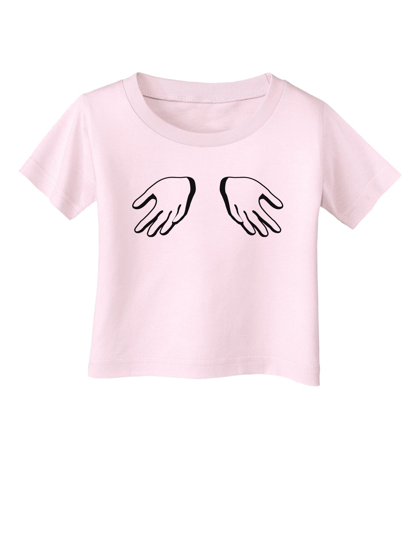 Shrugging Hands Infant T-Shirt-Infant T-Shirt-TooLoud-Light-Pink-06-Months-Davson Sales