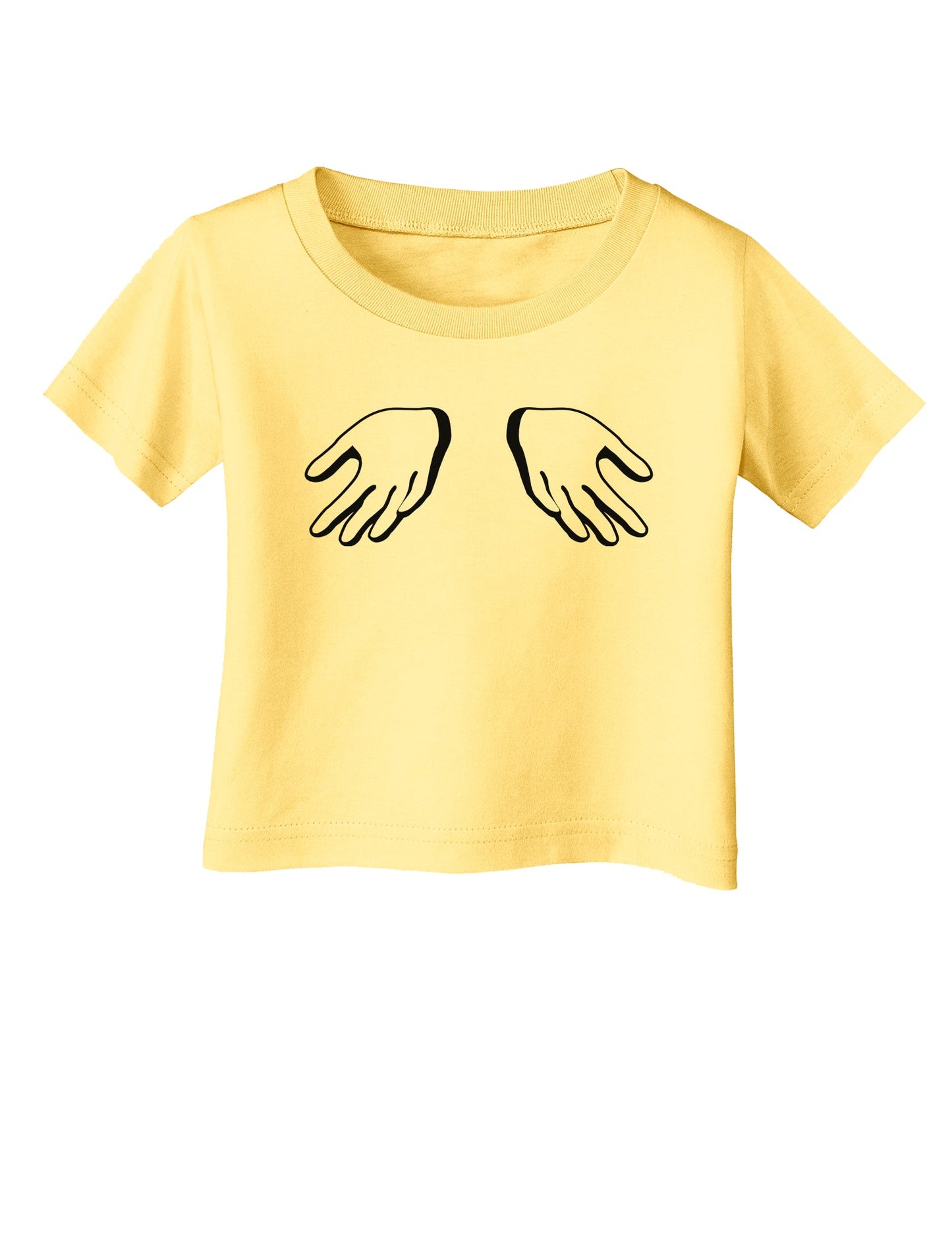 Shrugging Hands Infant T-Shirt-Infant T-Shirt-TooLoud-Daffodil-Yellow-06-Months-Davson Sales