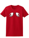 Shrugging Hands Womens Dark T-Shirt-TooLoud-Red-X-Small-Davson Sales