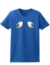 Shrugging Hands Womens Dark T-Shirt-TooLoud-Royal-Blue-X-Small-Davson Sales