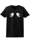 Shrugging Hands Womens Dark T-Shirt-TooLoud-Black-X-Small-Davson Sales